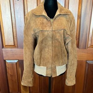 Cresco Suede Leather Bomber Jacket Vintage 60’s 70’s Retro